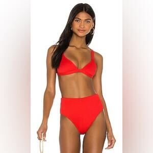 Vitamin A Cheryl Bikini Swim Top in Red Size 12